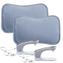 Lot promo 2 bouillottes électrique bleues avec pochette chauffe-mains ultra douce