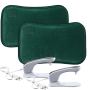 Lot promo 2 bouillottes électriques vertes avec pochette chauffe-mains ultra douce