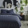 Parure de lit Mawira Noire 220x240 cm - Reconditionné