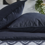 Parure de lit Mawira Noire 220x240 cm - Reconditionné