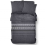 Parure de lit Mawira Noire 220x240 cm - Reconditionné