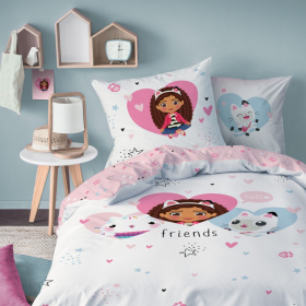 Parure de lit réversible Gabby et la Maison Magique  140x200 cm en coton 57 fils