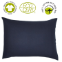 Taie d'oreiller 100% coton bio 50 x 70 cm Organic Bleu fonçé
