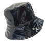 Chapeau bob de pluie vernis noir