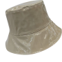 Chapeau bob de pluie vernis beige kaki