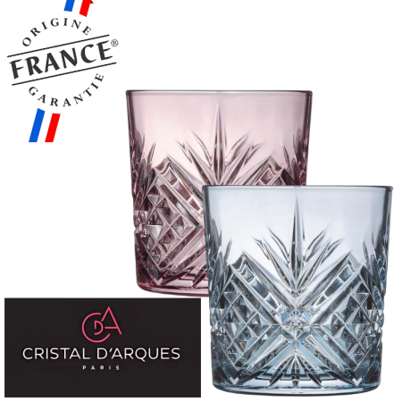 4 Verres à eau lilas et gris bleuté 30 cl Salzburg