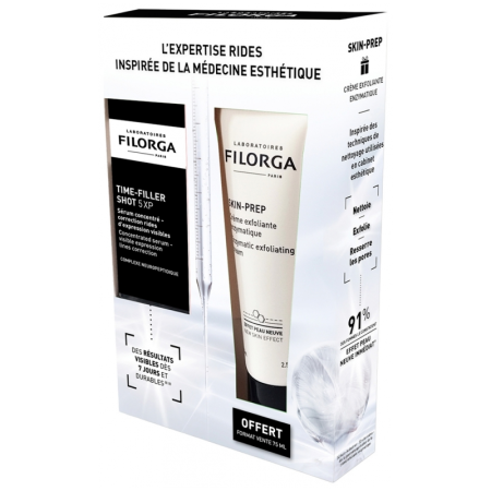Coffret Serum Correction Rides + Crème Exfoliante Skin-Prep Filorga Time-Filler 5XP