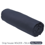 Drap Housse 140X200 +30  2 personnes Coton 57 fils Bleu foncé