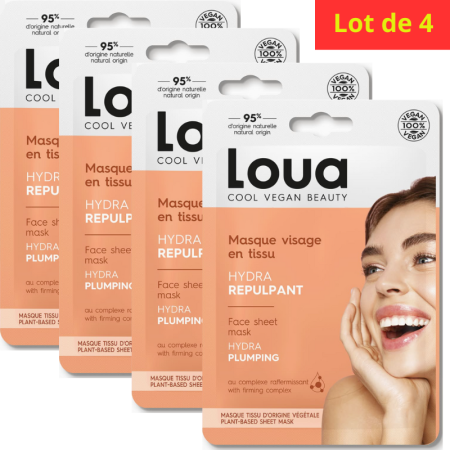 Loua Masque Visage en Tissu Hydra-Repulpant  - Lot de 4