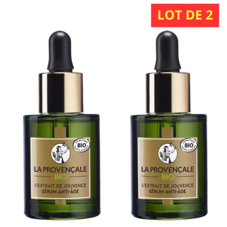 Lot de 2 - Sérum anti-âge certifié Bio La Provençale