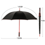 Grand parapluie automatique semi-golf noir et vert