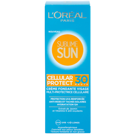 Sublime Sun Cellular Protect Crème Solaire Visage Multi-Protectrice FPS30