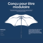 Parapluie pliant anti-vent qui s'ouvre automatiquement, Blunt orange