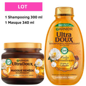 Lot Shampooing et Masque Huiles Merveilleuses, Nourrissant Argan & Camélia
