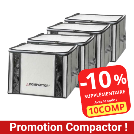 Maxi promotion 4 housses de rangement sous vide Compactor 125 Litres