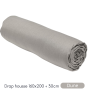 Drap Housse 160X200+30 2 personnes Coton 57 fils Dune