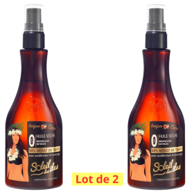 Lot de 2 - Huile Sèche Bronzante au Monoï de Tahiti 100% Naturel Coco Soleil des îles