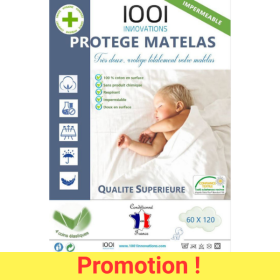 protège matelas respirant imperméable sans produit chimique 60x120 cm