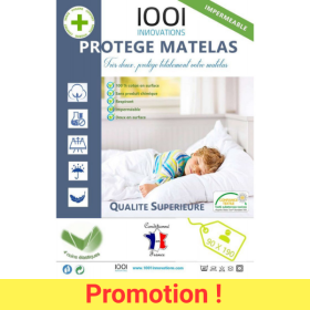 Protège matelas respirant imperméable sans produit chimique 90x190 cm
