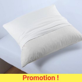 Protège oreiller 65 X 65 cm molleton blanc