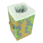 WC portatifs pliants en carton et 12 sacs absorbants, Made in France