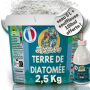 100% Terre de Diatomée Alimentaire Blanche 2.5Kg Seau + Souffleuse 100ml