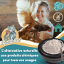 100% Terre de Diatomée Alimentaire Blanche 1,5Kg Seau + Souffleuse 100ml