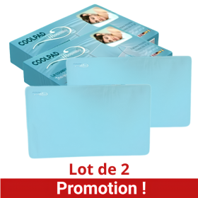 Lot de 2 - Sur-oreiller, coussin rafraîchissant et refroidissant Coolpad Mousséo