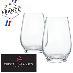 Lot de 2 verres haut 37 cl Cristalin Cristal d'Arques