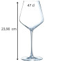 Lot de 2 Verres à pied 47 cl Cristallin Cristal d'Arques