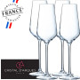 4 flûtes à Champagne 23 cl Cristallin - Cristal d'Arques - Verre ultra transparent