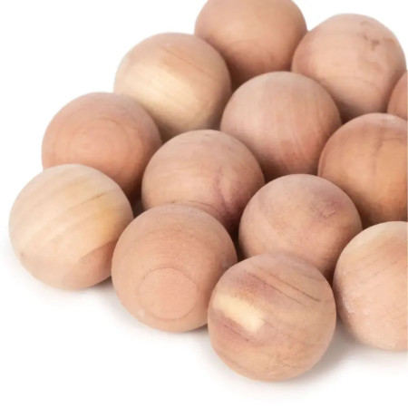 Lot de 15 billes antimites en cèdre naturel Oregon