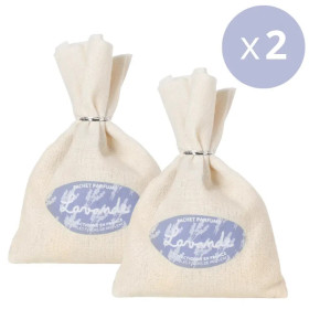 Lot de 2 -  Sachet de Lavande Provençale - Parfum naturel pour armoires et linge