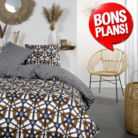 Parure de couette zippée avec fermeture éclair pour grand lit 240X260