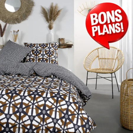 Parure de couette zippée avec fermeture éclair pour grand lit 240X260