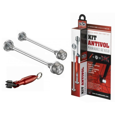 Kit D’essieux Hexlox Antivol Roues Avant Et Arrière – Compatible Inserts, Résiste à La Rouille Et à La Pluie, Discret Et Redoutable