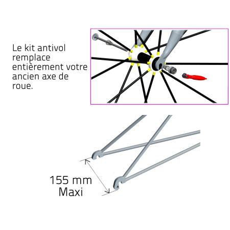 Antivol axe de roues Anti-Vandale