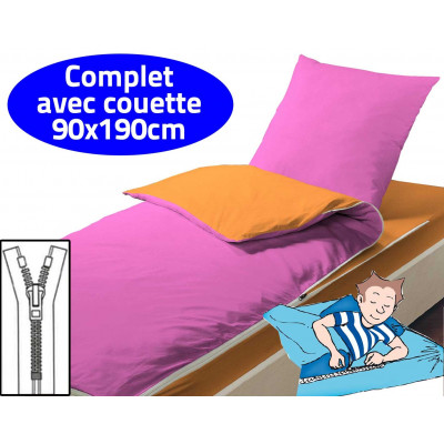 Caradou couchage enfant avec couette 90X190cm - Orange