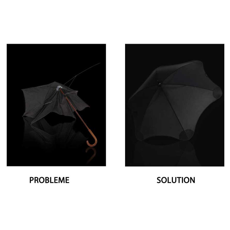 Parapluie Anti-Tempête 12 Nervures - Pliage Inversé Compact Ouverture Automatique Avec Réflecteurs