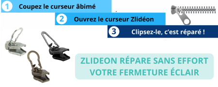 Curseurs universels Zlideon pour réparer les fermetures éclair cassées