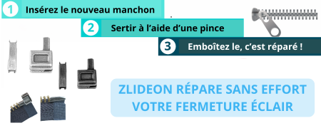 Manchons Zlideon pour fermetures éclair