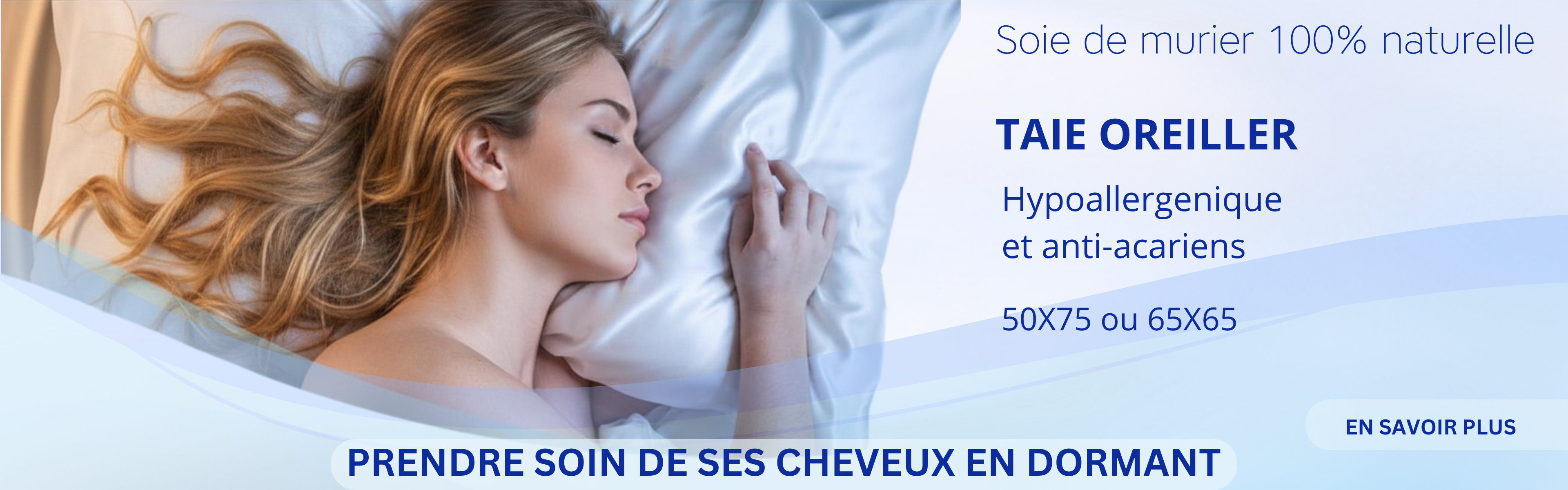 Taie d'oreiller en soie naturelle 