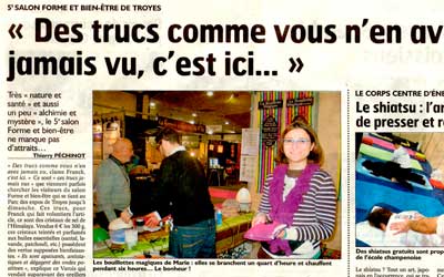 Salon de Troyes – on parle de 1001 Innovations dans le journal !