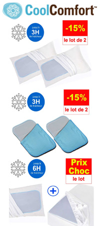 oreiller et matelas frais froid