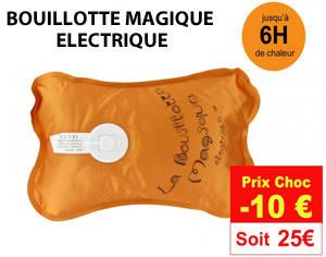 Bouillotte Magique électrique Grand Modèle, jaune- Chaufferettes et  Bouillottes