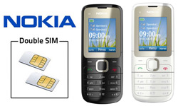 Nouveau télephone double SIM Nokia : le portable Nokia C2-00 dual SIM pour gérer 2 abonnements simultanément