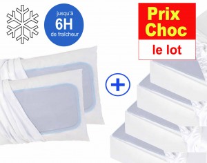 Lot promo CoolComfort 4 sur-matelas + 2 sur-oreillers