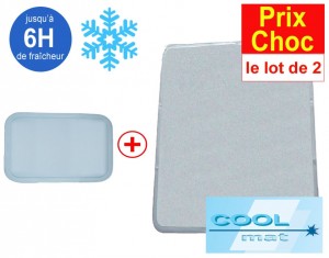 lot 1 sur-oreiller et 1 sur-matelas 90 x 140 cm Coolmat