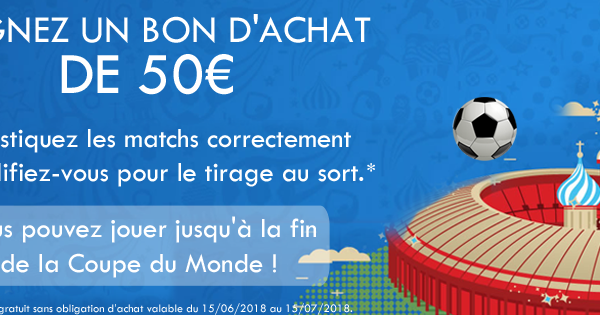 Jouez et gagnez un bon d’achat de 50€