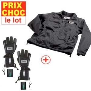 Lot veste + gants à pile